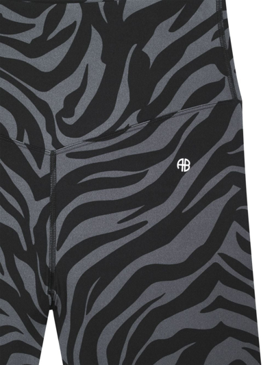 BLACK 斑马纹打底裤