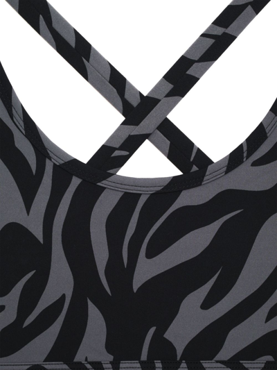 Anine Bing Axel Bra In Zebra Print In Black