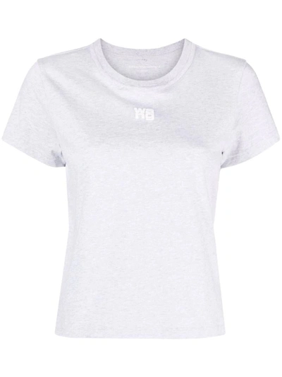 Shop Alexander Wang T-shirt With Application In Grey