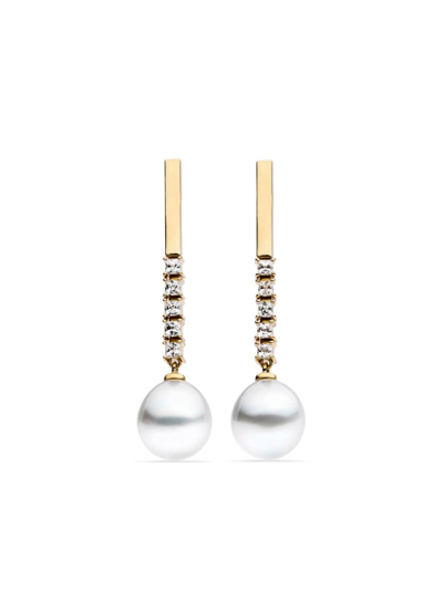 Shop Autore Moda Amelia South Sea Pearl Drop Earrings In Gold