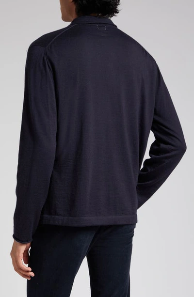 Shop Massimo Alba Scoop Cashmere Cardigan Sweater In Dark Blue