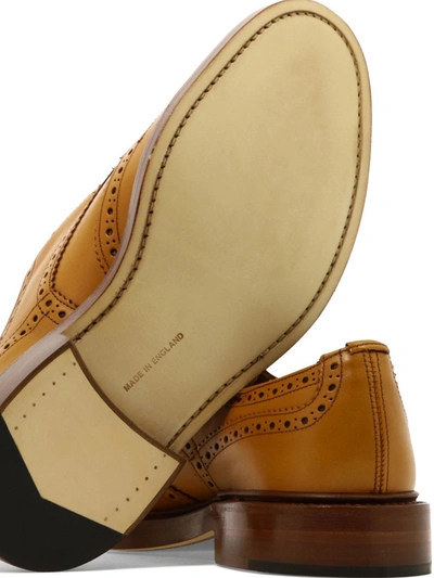Shop Tricker's "bourton Acorn" Derby Shoes In Beige