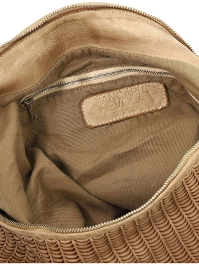 Shop Giancarlo Nevola "lune" Shoulder Bag In Brown