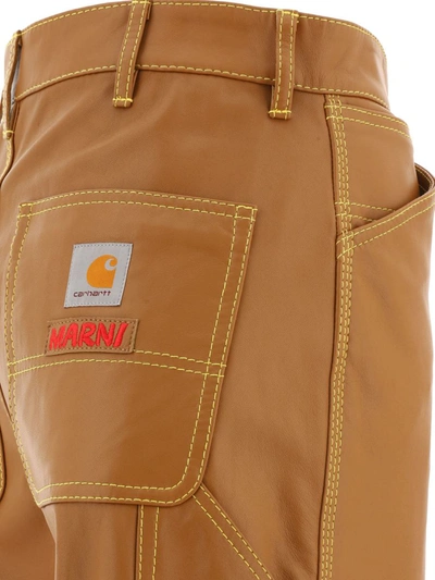 Shop Marni " X Carhartt" Trousers In Brown