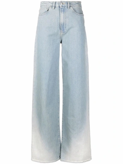 Shop 3x1 Flip Wide Leg Denim Jeans In Clear Blue
