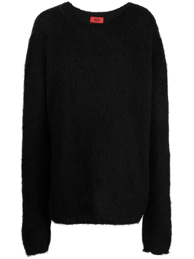 Shop 424 Wool Sweater In Black