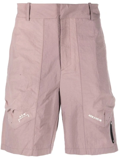 Shop A-cold-wall* Irregular Dye Shorts In Pink