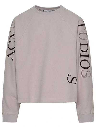 Shop Acne Studios Rose Cotton Sweatshirt In Pink