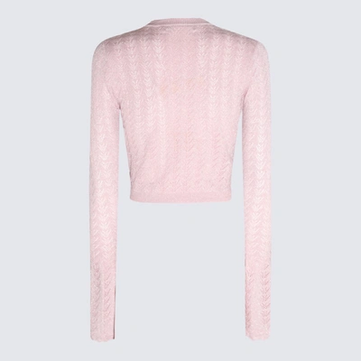 Shop Alessandra Rich Blush Pink Cardigan