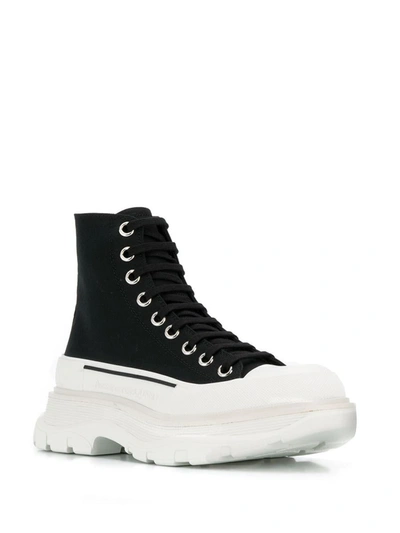 Shop Alexander Mcqueen Boots In Black&amp;white