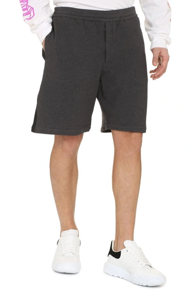 Shop Alexander Mcqueen Cotton Bermuda Shorts In Grey