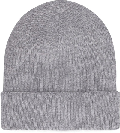 Shop Alexander Mcqueen Knitted Beanie Hat In Grey