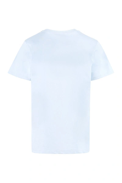 Shop Alexander Mcqueen Logo Cotton T-shirt In Blue