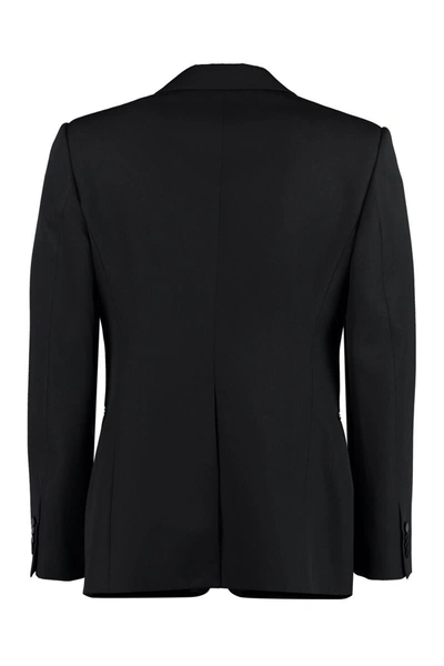Shop Alexander Mcqueen Single-breasted One Button Jacket In Black