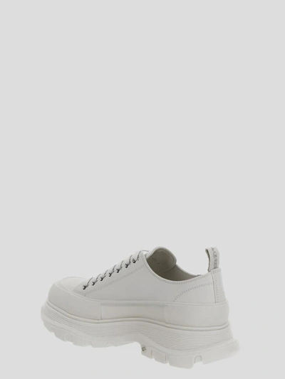 Shop Alexander Mcqueen Sneakers In <p> Tread Slik Sneaker In White Calf Leather And White Rubber Sole