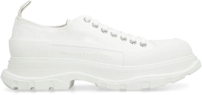 Shop Alexander Mcqueen Tread Slick Lace-up Shoes In White