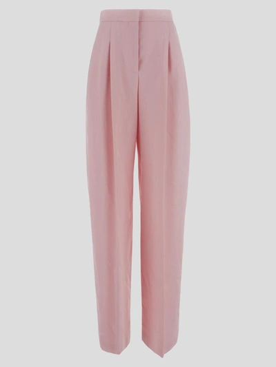 Shop Alexander Mcqueen Trousers In Tearose