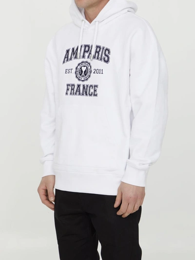 Shop Ami Alexandre Mattiussi Ami Paris France Hoodie In White