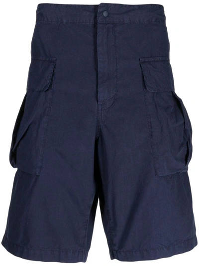 Shop Aspesi Shorts In Blue