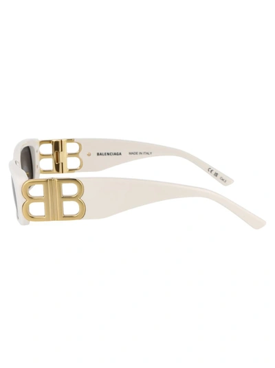 Shop Balenciaga Sunglasses In 011 White Gold Grey