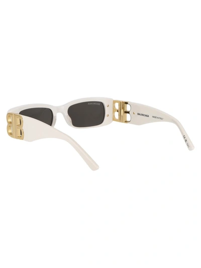 Shop Balenciaga Sunglasses In 011 White Gold Grey