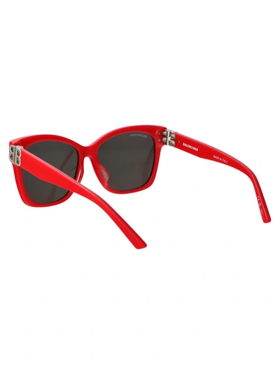 Shop Balenciaga Sunglasses In 012 Red Silver Grey