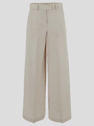 Shop Ballantyne Wide-leg Trousers In Telastretchargento