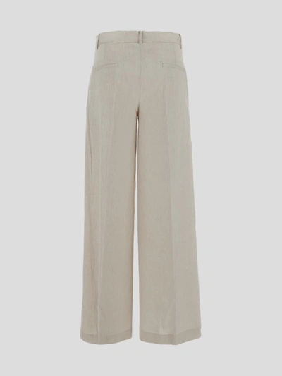 Shop Ballantyne Wide-leg Trousers In Telastretchargento