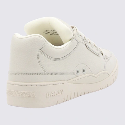 Shop Bally White Leather Kiro Sneakers In Dusty White 21
