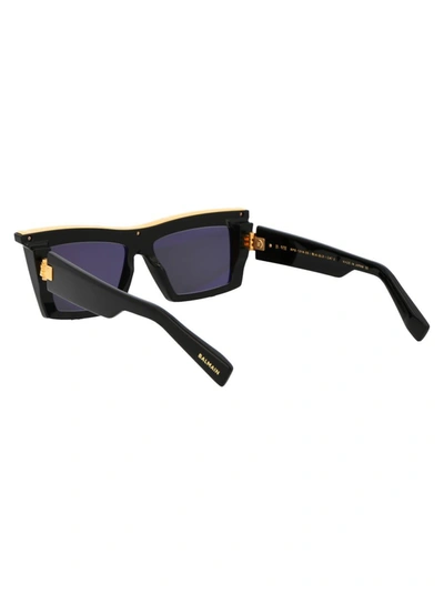 Shop Balmain Sunglasses In Black Gold