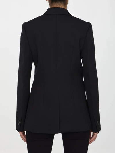 Shop Bottega Veneta Black Wool Jacket