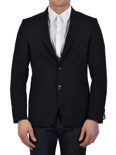 Tonello Black Wool Jacket In Black