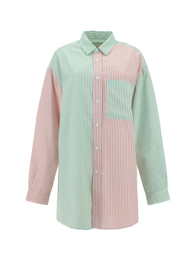 Shop Blanca Shirts In Lime/pink