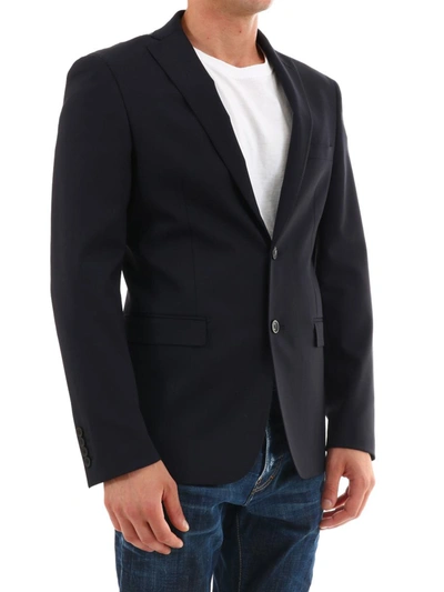 Tonello Blue Wool Jacket In Blue