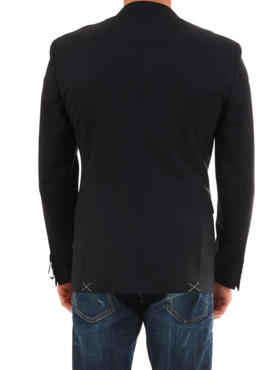 Tonello Blue Wool Jacket In Blue