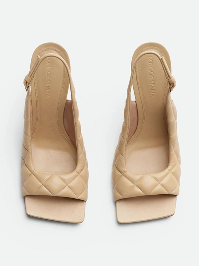 Shop Bottega Veneta Slingback Sandals Padded Shoes In Nude &amp; Neutrals