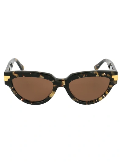 Shop Bottega Veneta Sunglasses In 003 Havana Havana Brown