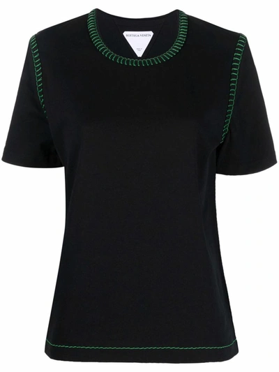 Shop Bottega Veneta T-shirt Logo Clothing In Black
