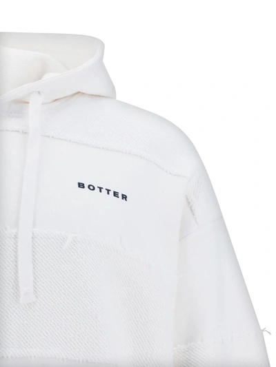 Shop Botter Sweatshirts In White Tonal Stripe