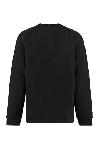 Shop Burberry Cotton Crew-neck Sweatshirt In Black