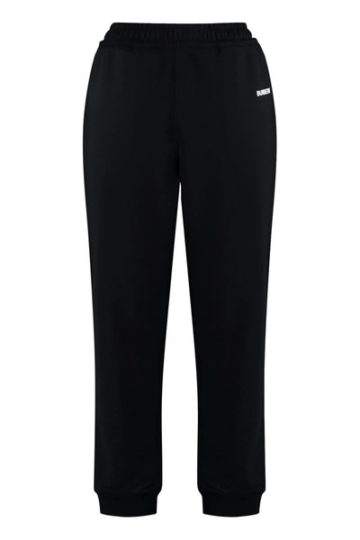 Shop Burberry Cotton Track-pants In Black