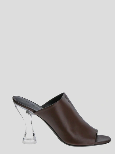 Shop By Far Sequoia Mules In <p> Mules In Sequoia Leather With High Heel