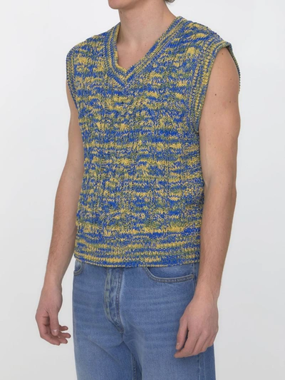 Shop Andersson Bell Cable-knit Vest In Blue