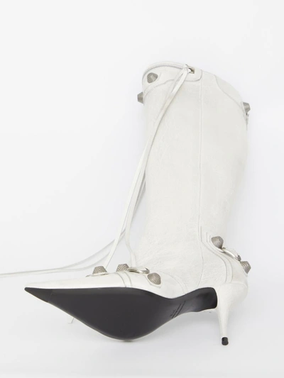 Shop Balenciaga Cagole 90 Boots In White