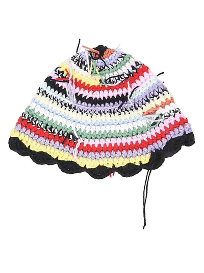 Shop Cavia Hand Made Crochet Bucket Hat In Multicolour
