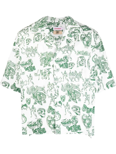 Shop Charles Jeffrey Loverboy Hawaiian Shirt In White