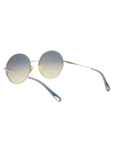 Shop Chloé Chloe Sunglasses In 002 Gold Gold Grey