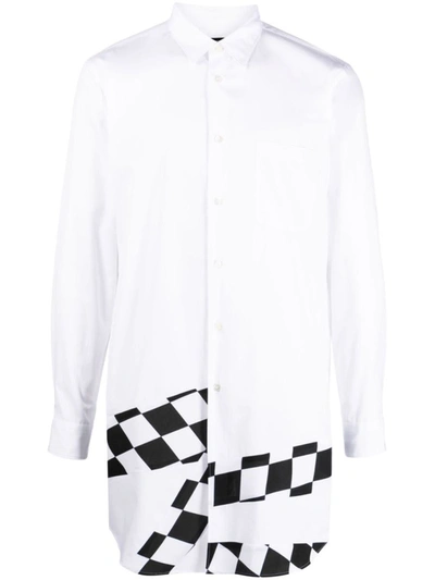 Shop Comme Des Garçons Homme Deux Comme Des Garçons Homme Plus Shirt With Printed Details In White