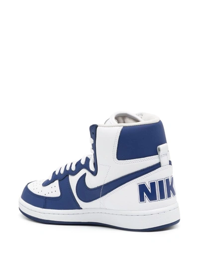 Shop Comme Des Garcons Homme Plus X Nike Comme Des Garçons Homme Plus X Nike Terminator High Top Sneakers In Blue