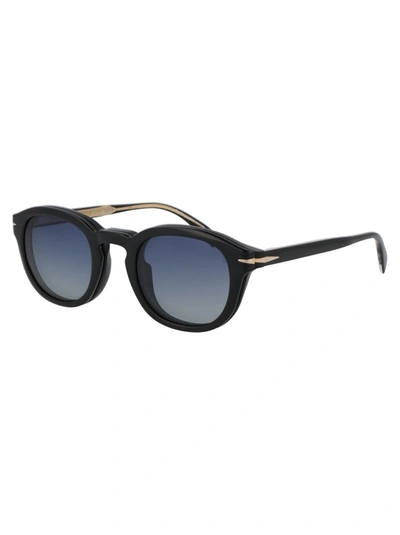 Shop David Beckham Eyewear David Beckham Sunglasses In 2m2z7 Black Gold